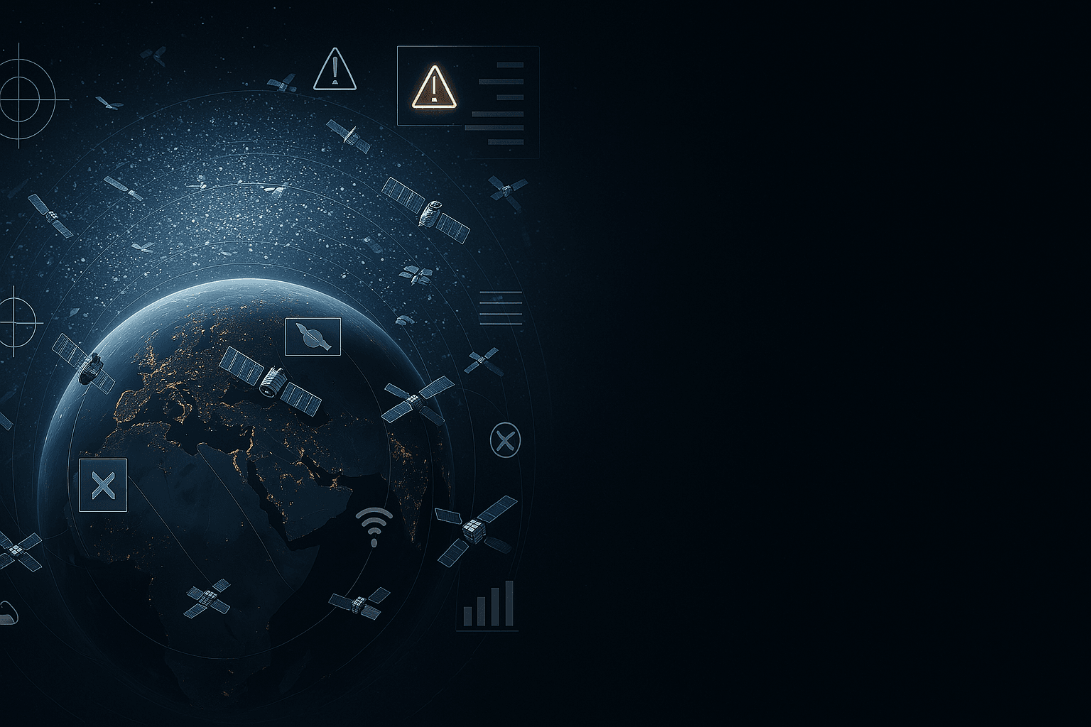 Earth with satellite network